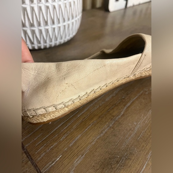 Tory Burch Cream Leather Ines Espadrille Flats Size 6.5 Fit more like a 6 - Picture 13 of 16